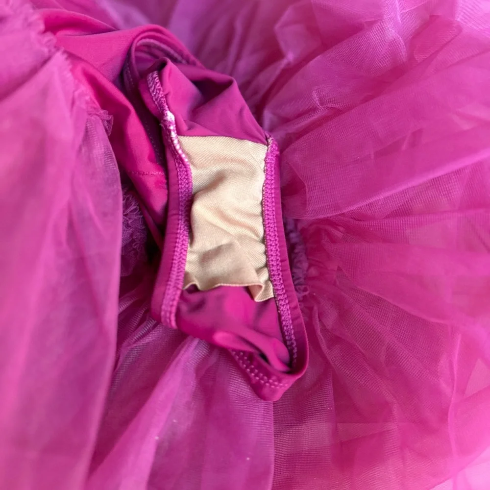 Revolution Dress Dancewear Girls Wine Gold Dance Costume Tulle Child Large LC